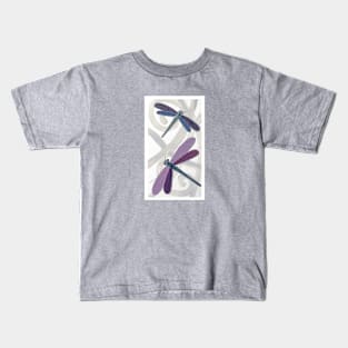 2 Dragonflies #2 Mixed Media Kids T-Shirt